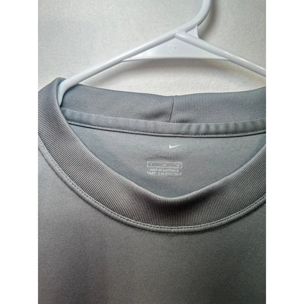 Nike Golf Mens Long Sleeve Mock Neck Performance Shirt‎ Grey Large L Activewear